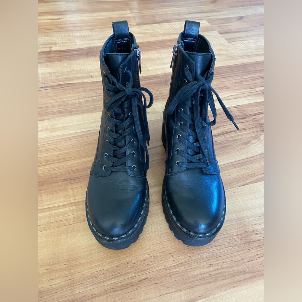 Vince Camuto Movelly Combat Boots (Black)